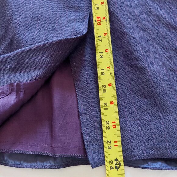 Braemar By Jeremy Scott Long Blazer/Dress Skirt Suit Set, Dark Purple Size 8/10 - Picture 12 of 12